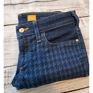 28 Anthropologie Pilcro and the Letterpress Houndstooth Print Blue Jeans 30x28